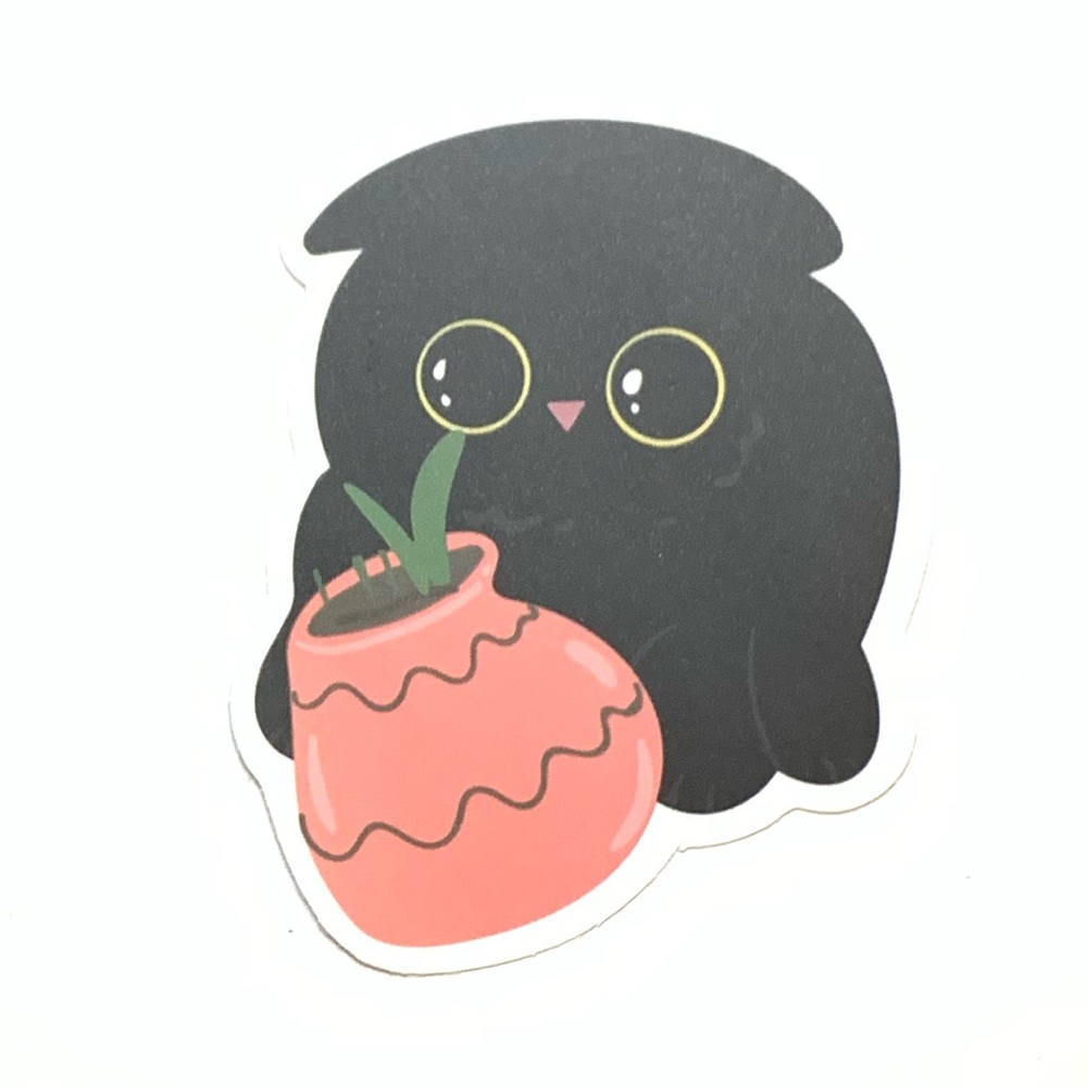 Cat Plant Vinyl Sticker